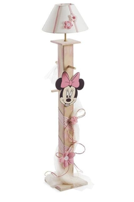 Σετ Βάπτισης Minnie classic-Disney ξύλινο natural φωτιστικό-κρεμάστρα