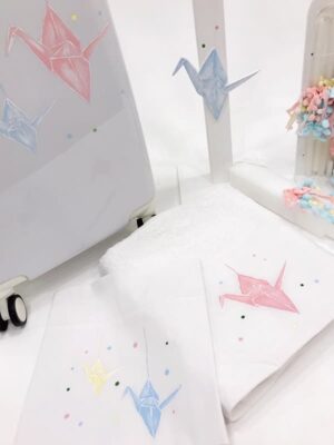 Σετ βάπτισης για κορίτσι Origami bird